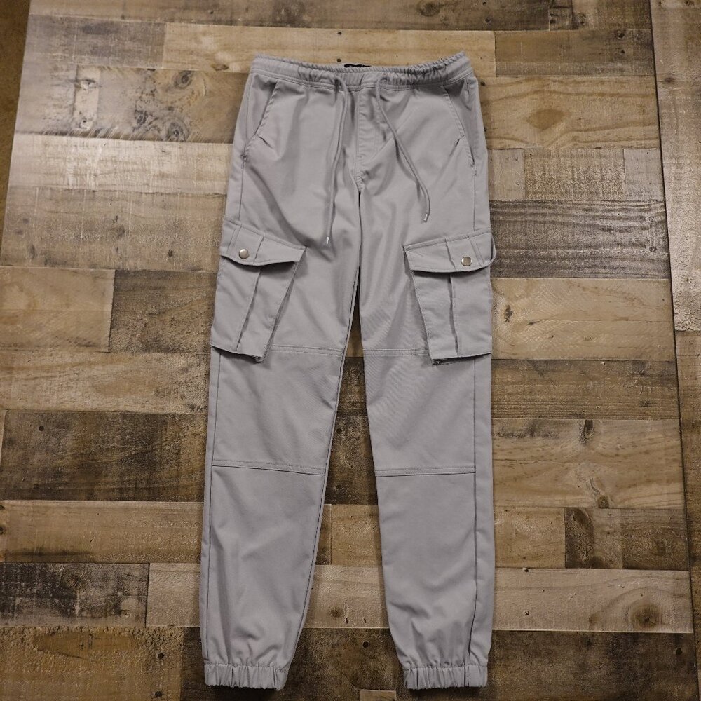 Smoke & Ash Cargo Jogger Pants Men’s‎ Small Gray Utility Streetwear